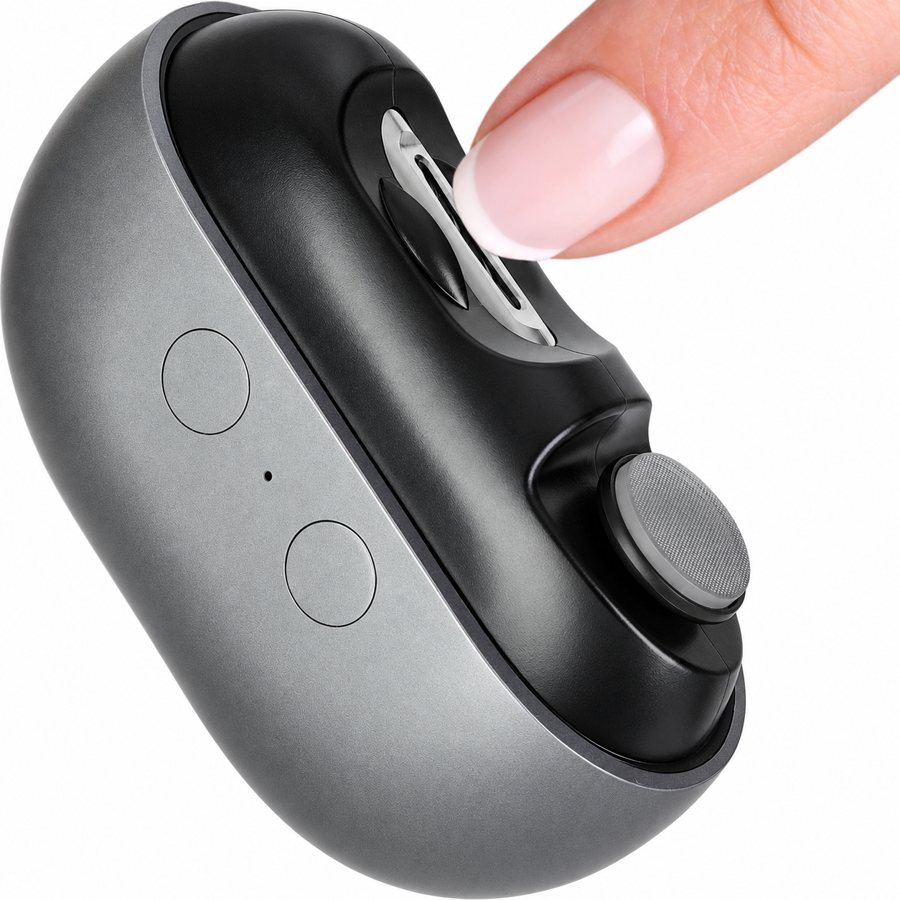 Fingernagel in der Öffnung des NuvoNail